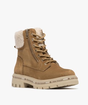 Boots fourrées à lacets et zips femme vue2 - TOM TAILOR - GEMO