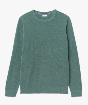 Pull col rond en coton uni homme vue4 - GEMO (HOMME) - GEMO