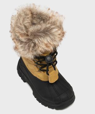 Boots fourrés avec col en fourrure imitation garçon - Buggy vue5 - BUGGY - GEMO