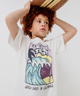 Tee-shirt manches courtes avec motif surf garçon vue1 - GEMO 4G GARCON - GEMO