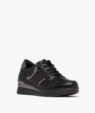 Baskets confort avec lacets et zip femme vue2 - G'FLEX GEMO FOR GOOD - GEMO