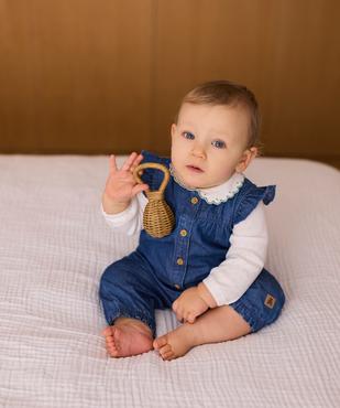 Combinaison longue en chambray bébé fille - LuluCastagnette vue1 - LULUCASTAGNETTE - GEMO
