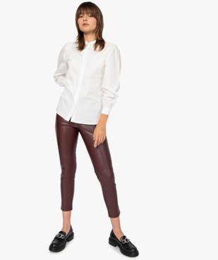 Pantalon femme en matière synthétique coupe slim vue5 - GEMO(FEMME PAP) - GEMO
