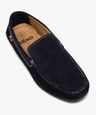 Mocassins homme unis en cuir velours vue5 - URBAN STEPS GEMO FOR GOOD - GEMO