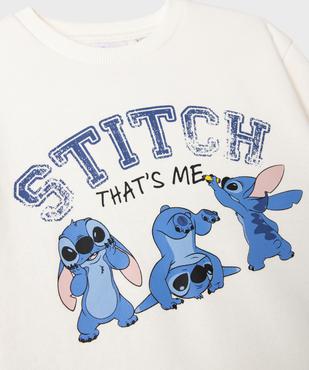 Sweat en molleton imprimé fille - Stitch vue3 - LILO & STITCH - GEMO
