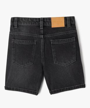 Bermuda skate en jean avec ceinture ajustable garçon vue3 - GEMO (ENFANT) - GEMO