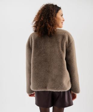 Manteau court en fourrure imitation femme vue6 - GEMO 4G FEMME - GEMO