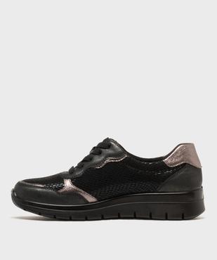 Baskets confort à lacets élastiques et semelle à mémoire de forme femme - g'flex vue4 - G'FLEX - GEMO