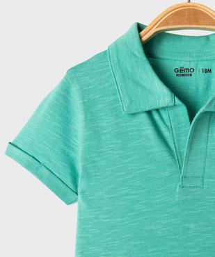 Polo en coton flammé bébé garçon vue2 - GEMO 4G BEBE - GEMO