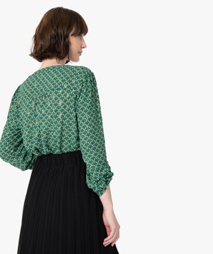 Blouse femme imprimée avec manches retroussables vue3 - GEMO(FEMME PAP) - GEMO