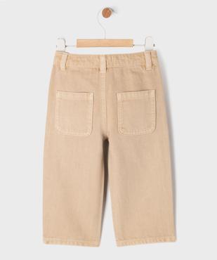 Pantalon en denim coloré coupe droite avec taille ajustable bébé garçon vue3 - GEMO 4G BEBE - GEMO
