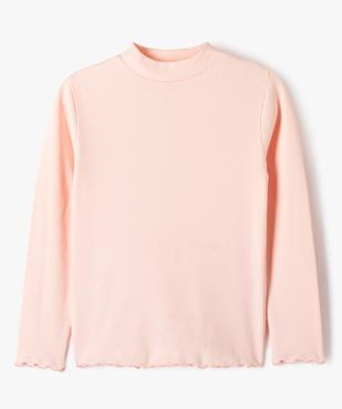 Tee-shirt à manches longues en maille côtelée fille vue1 - GEMO 4G FILLE - GEMO