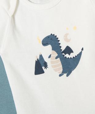 Body à manches courtes avec motifs dragons bébé garçon (lot de 3) vue3 - GEMO 4G BEBE - GEMO