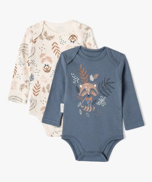 Bodies imprimés à manches longues bébé (lot de 2) - Petit Béguin vue1 - PETIT BEGUIN - GEMO