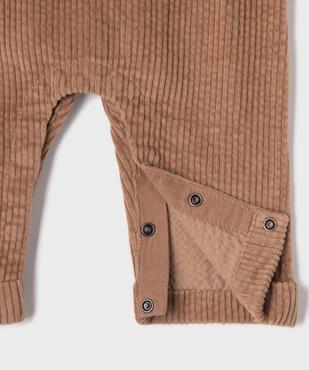 Ensemble 2 pièces bébé garçon salopette en velours et body manches longues vue3 - GEMO(BB COUCHE) - GEMO