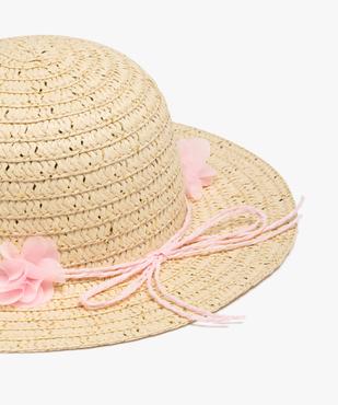 Chapeau de paille avec fleurs en tulle bébé fille vue2 - GEMO (ACCESS) - GEMO
