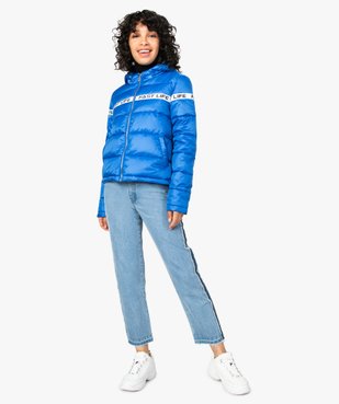 Doudoune femme à capuche et bande imprimée vue5 - FOLLOW ME - Nikesneakers