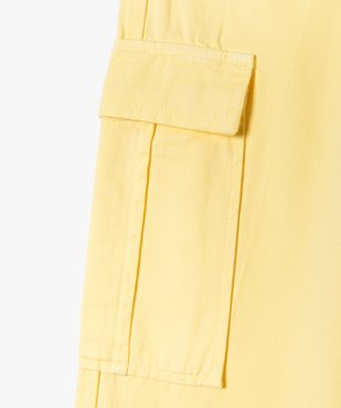 Pantalon cargo en toile de coton fille vue2 - GEMO (JUNIOR) - GEMO