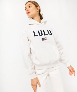 Sweat à capuche en molleton doux femme - LuluCastagnette vue2 - LULUCASTAGNETTE - GEMO