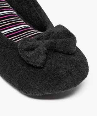 Chaussons ballerines avec noeud sur le dessus - Isotoner vue6 - ISOTONER - GEMO