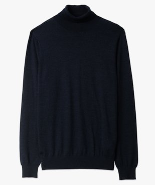 Pull homme à col roulé 100% laine mérinos vue4 - GEMO (HOMME) - GEMO