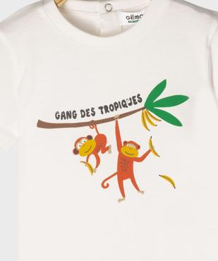 Ensemble 2 pièces à motifs animaliers bébé garçon vue2 - GEMO 4G BEBE - GEMO