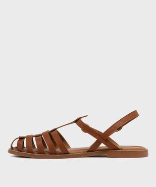Sandales à brides esprit fisherman en cuir femme - LuluCastagnette vue4 - LULUCASTAGNETTE - GEMO