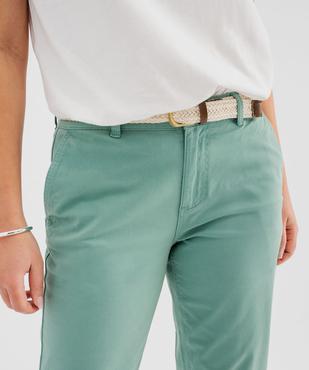 Pantalon carotte en coton stretch femme vue2 - GEMO(FEMME PAP) - GEMO