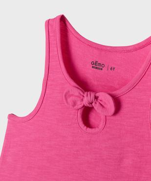 Débardeur en jersey de coton flammé finition roulottée fille vue3 - GEMO 4G FILLE - GEMO