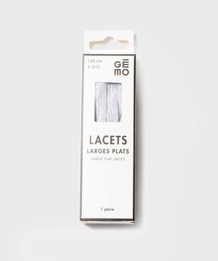Lacets plats larges aux reflets scintillants vue1 - GEMO (ACCESS) - GEMO