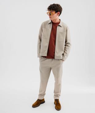 Pantalon en maille sergée casual homme vue4 - GEMO (HOMME) - GEMO