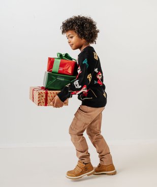 Pull de Noël à motifs Père Noël garçon vue2 - GEMO (ENFANT) - GEMO