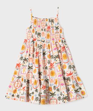 Robe à bretelles, smocks et volants fille vue1 - GEMO 4G FILLE - GEMO