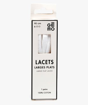 Lacets plats larges 90 cm vue1 - GEMO(ENTRETIEN) - GEMO