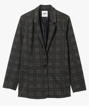 Veste femme à carreaux et col tailleur vue4 - GEMO(FEMME PAP) - GEMO