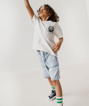 Bermuda en jean coupe Skater garçon vue4 - GEMO (ENFANT) - GEMO