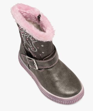 Bottes fourrées fille décor métallisé licorne vue5 - GEMO (ENFANT) - GEMO