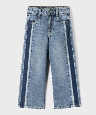 Jean Straight avec bandes sur l’avant et taille ajustable fille vue2 - GEMO (ENFANT) - GEMO