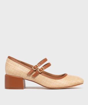 Escarpins en toile aspect raphia femme - Follow Me vue1 - FOLLOW ME - GEMO