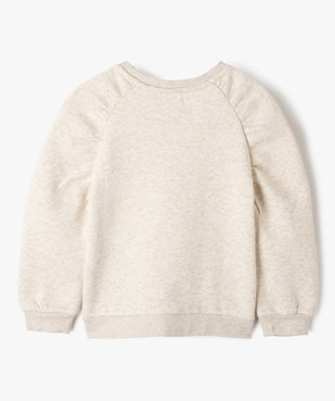 Sweat fille à broderies et manches froncées vue3 - GEMO (ENFANT) - GEMO