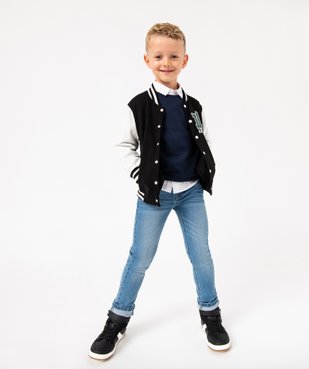 Sweat uni avec broderie poitrine garçon vue5 - GEMO (ENFANT) - GEMO