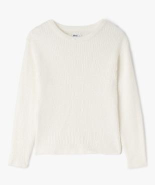 Pull en maille duveteuse à col rond fille vue1 - GEMO (JUNIOR) - GEMO