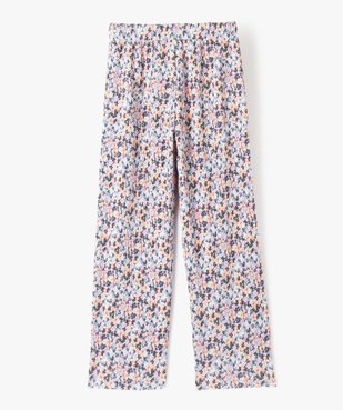 Pantalon fille large en maille fluide et plissée - LuluCastagnette vue3 - LULUCASTAGNETTE - GEMO