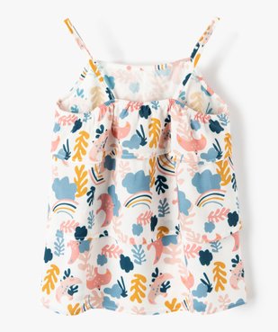 Blouse fille imprimée à bretelles avec volants vue5 - GEMO (ENFANT) - GEMO