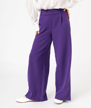 Pantalon large avec ceinture fantaisie femme vue1 - GEMO(FEMME PAP) - GEMO