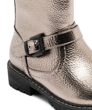 Boots fille fourrées effet métallisé avec boucle fantaisie et à zip vue7 - LOVELY WINGS - GEMO