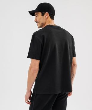 Tee-shirt manches courtes en maille gaufrée homme vue3 - GEMO 4G HOMME - GEMO