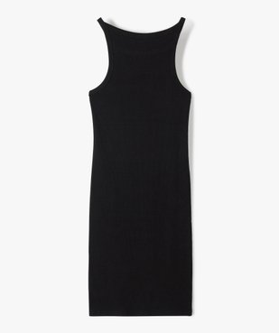 Robe fille en maille côtelée à fines bretelles vue3 - GEMO (JUNIOR) - GEMO