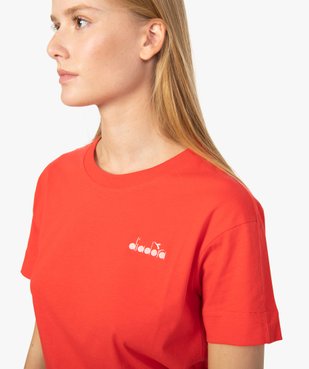 Tee-shirt femme à manches courtes en coton bio - Diadora vue2 - DIADORA - GEMO