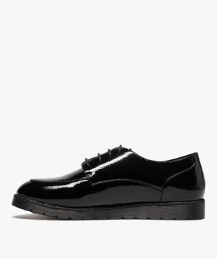 Derbies femme unis et vernis à semelle crantée vue3 - GEMO (CASUAL) - GEMO